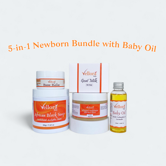 5-in-1 Newborn Baby Bundle with Baby Oil